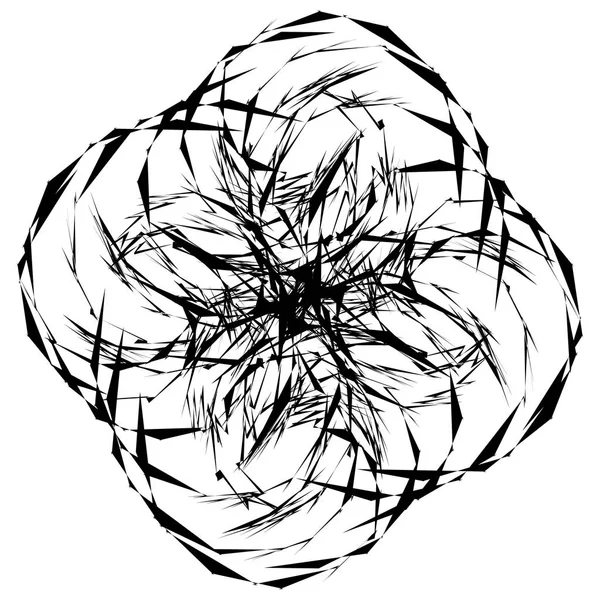 白い背景の上の円形 放射状の抽象的な要素 — ストックベクタ