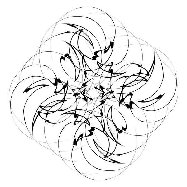 Circulaire Radiaal Abstracte Element Witte Achtergrond — Stockvector