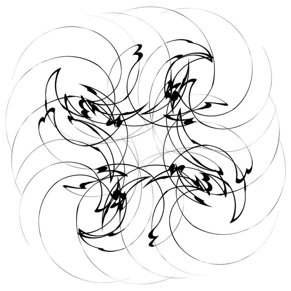 Circulaire Radiaal Abstracte Element Witte Achtergrond — Stockvector