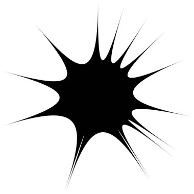 Beyaz arka plan üzerinde izole konsantrik Radyal öğesi