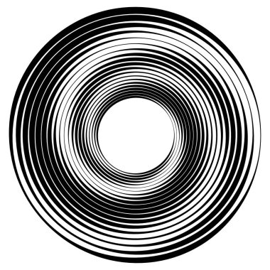 Geometrik Radyal öğesi. Soyut konsantrik, Radyal geometrik motif