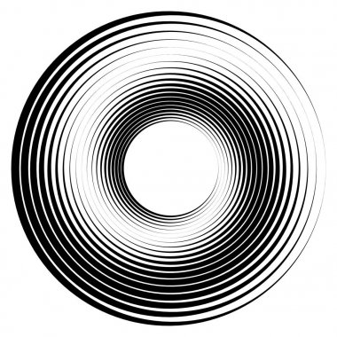 Geometrik Radyal öğesi. Soyut konsantrik, Radyal geometrik motif