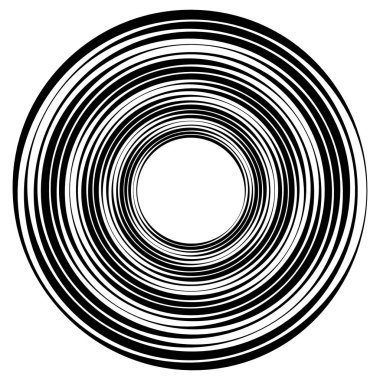 Geometrik Radyal öğesi. Soyut konsantrik, Radyal geometrik motif