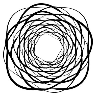 Geometrik Radyal öğesi. Soyut konsantrik, Radyal geometrik motif