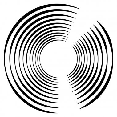 Geometrik Radyal öğesi. Soyut konsantrik, Radyal geometrik motif