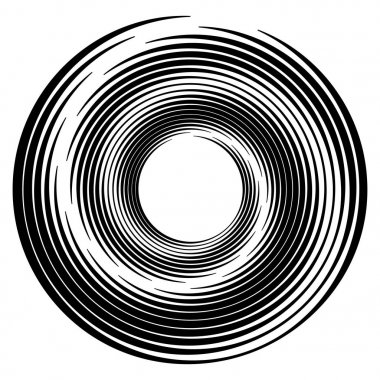 Geometrik Radyal öğesi. Soyut konsantrik, Radyal geometrik motif