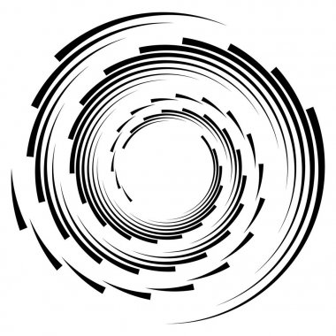 Geometrik Radyal öğesi. Soyut konsantrik, Radyal geometrik motif