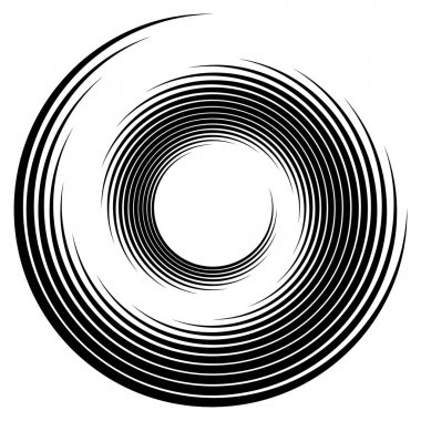 Geometrik Radyal öğesi. Soyut konsantrik, Radyal geometrik motif