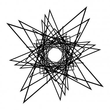 Geometrik Radyal öğesi. Soyut konsantrik, Radyal geometrik motif