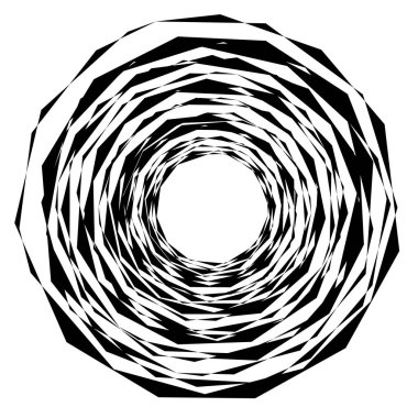 Geometrik Radyal öğesi. Soyut konsantrik, Radyal geometrik motif