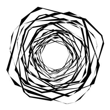 Geometrik Radyal öğesi. Soyut konsantrik, Radyal geometrik motif