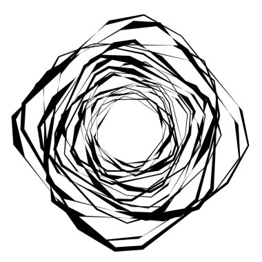 Geometrik Radyal öğesi. Soyut konsantrik, Radyal geometrik motif