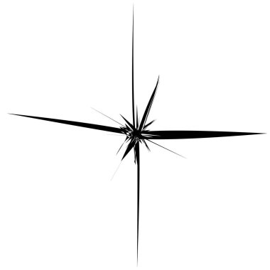 Beyaz arka plan üzerinde tek renkli geometrik Radyal öğesi