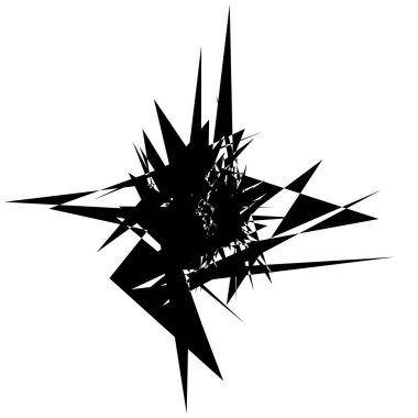 Beyaz arka plan üzerinde tek renkli geometrik Radyal öğesi