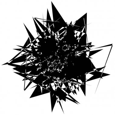 Beyaz arka plan üzerinde tek renkli geometrik Radyal öğesi