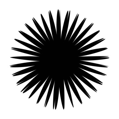 Dairesel, Radyal soyut öğe, beyaz arka plan üzerinde geometrik motif