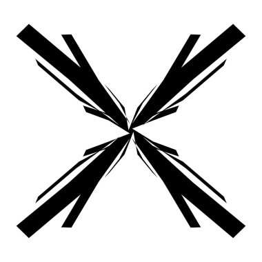 Dairesel, Radyal soyut öğe, beyaz arka plan üzerinde geometrik motif