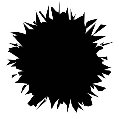 Beyaz zemin üzerine konsantrik, Radyal soyut öğe