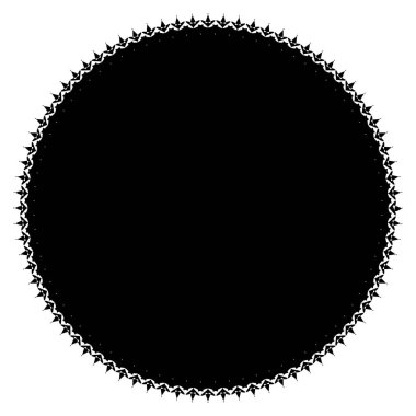 Beyaz zemin üzerine konsantrik, Radyal soyut öğe