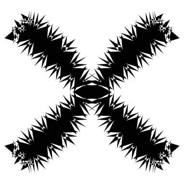 Dairesel, Radyal soyut öğe, beyaz arka plan üzerinde geometrik motif