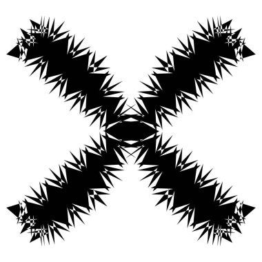 Dairesel, Radyal soyut öğe, beyaz arka plan üzerinde geometrik motif