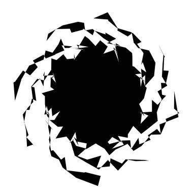 Beyaz arka plan üzerinde dairesel, Radyal soyut geometrik öğesi