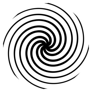 Beyaz arka plan üzerinde dairesel, Radyal soyut geometrik öğesi