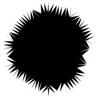 Beyaz zemin üzerine konsantrik, Radyal soyut öğe