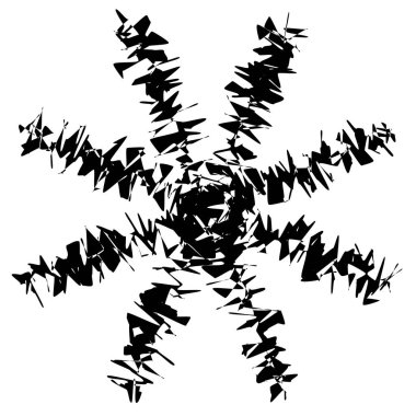 Beyaz arka plan üzerinde dairesel, Radyal soyut geometrik öğesi