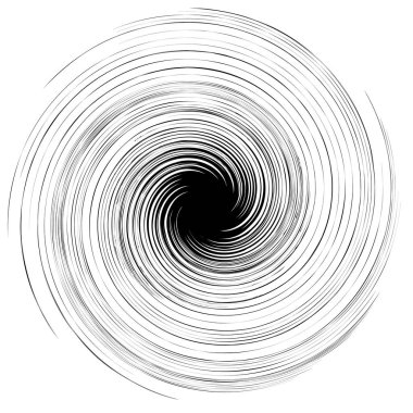 Beyaz arka plan üzerinde dairesel, Radyal soyut geometrik öğesi