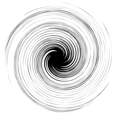 Beyaz arka plan üzerinde dairesel, Radyal soyut geometrik öğesi