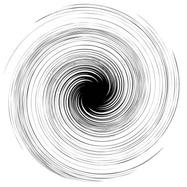 Beyaz arka plan üzerinde dairesel, Radyal soyut geometrik öğesi