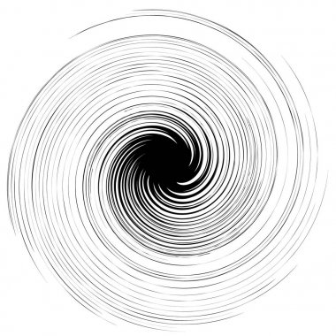Beyaz arka plan üzerinde dairesel, Radyal soyut geometrik öğesi