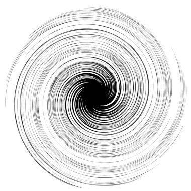 Beyaz arka plan üzerinde dairesel, Radyal soyut geometrik öğesi