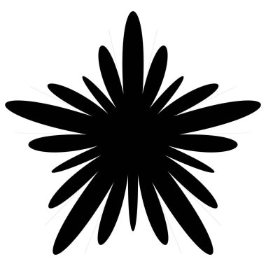 Beyaz arka plan üzerinde tek renkli geometrik Radyal öğesi