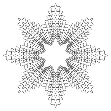 Beyaz arka plan üzerinde dairesel, Radyal soyut öğe