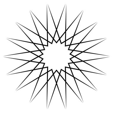 Beyaz arka plan üzerinde dairesel, Radyal soyut öğe