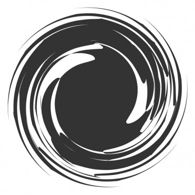 Beyaz arka plan üzerinde dairesel, Radyal soyut öğe