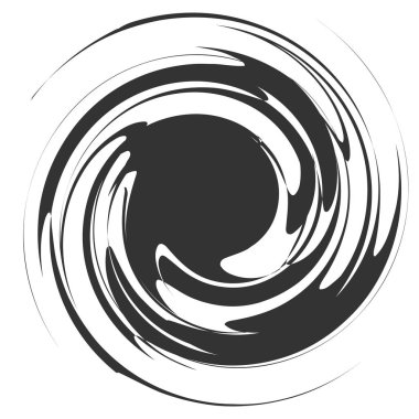 Beyaz arka plan üzerinde dairesel, Radyal soyut öğe