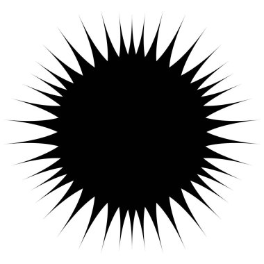 Beyaz arka plan üzerinde tek renkli geometrik Radyal öğesi