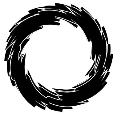 Beyaz zemin üzerine konsantrik, Radyal soyut öğe