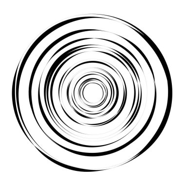 Beyaz arka plan üzerinde dairesel, Radyal soyut geometrik öğesi