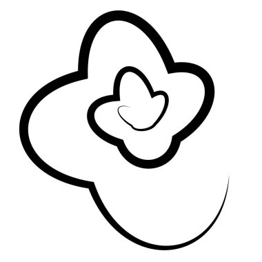 Beyaz arka plan üzerinde tek renkli geometrik Radyal öğesi