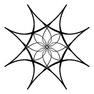 Geometrik Radyal öğesi. Soyut konsantrik, Radyal geometrik şekil