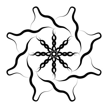 Geometrik Radyal öğesi. Soyut konsantrik, Radyal geometrik şekil