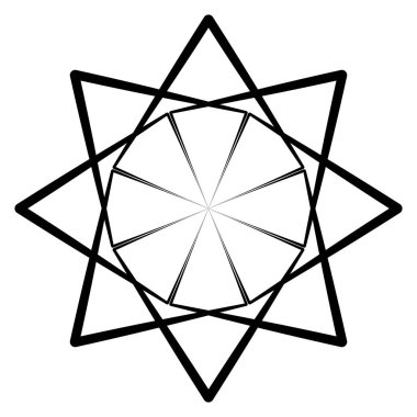 Geometrik Radyal öğesi. Soyut konsantrik, Radyal geometrik şekil