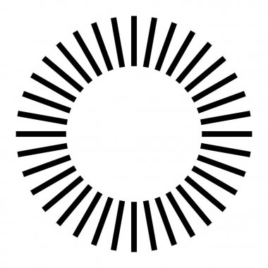 Geometrik Radyal öğesi. Soyut konsantrik, Radyal geometrik motif