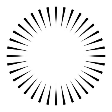 Geometrik Radyal öğesi. Soyut konsantrik, Radyal geometrik motif