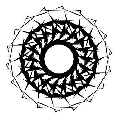 Geometrik Radyal öğesi. Soyut konsantrik, Radyal geometrik motif