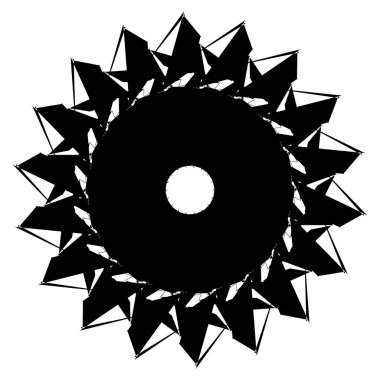 Geometrik Radyal öğesi. Soyut konsantrik, Radyal geometrik motif